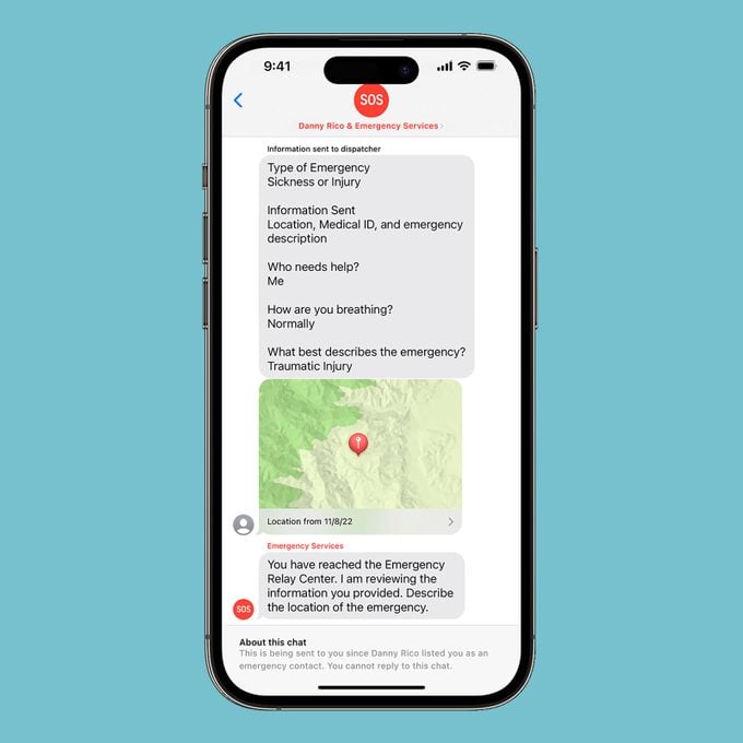 send emergency SOS text with satellite on an iPhone