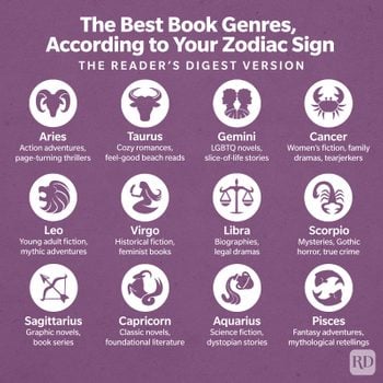 The Best Book Genres According To Your Zodiac Sign Infographic