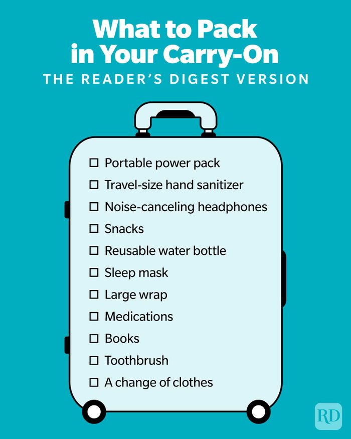 What To Pack In Your Carry On Infographic