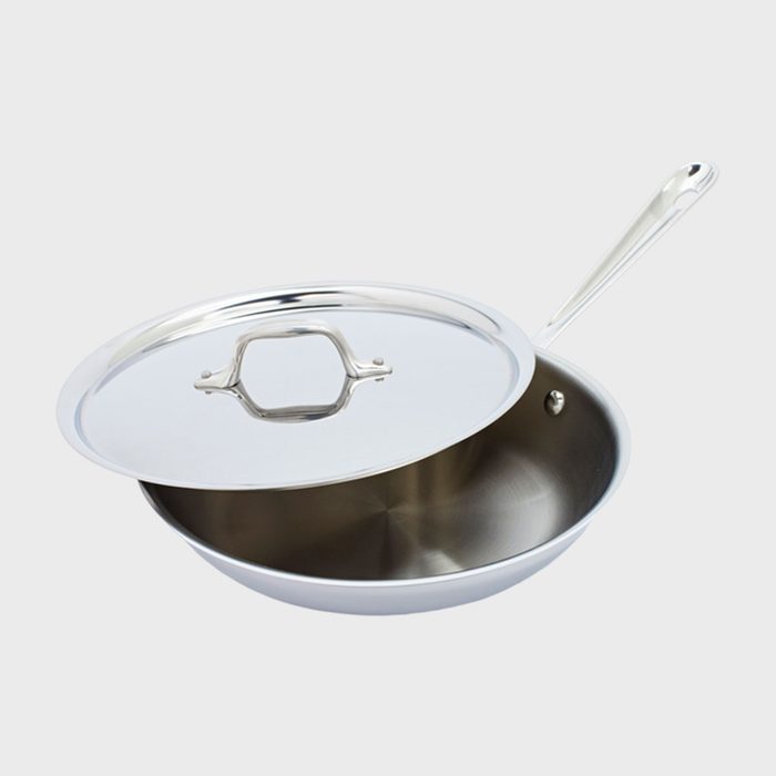 All Clad D3 Stainless Steel Skillet And Lid