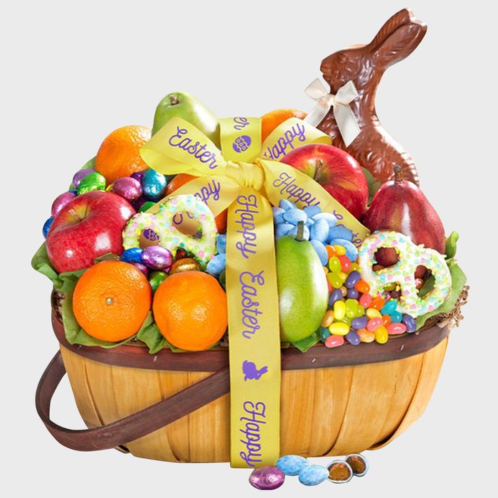 Best For Healthy Eaters 1 800 Flowers Easter Fruit And Treats Gift Basket