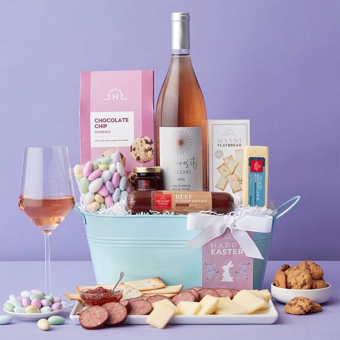 Best For The One Who Says “yes Way, Rosé” Hickory Farms Gourmet Easter Wine Gift Basket