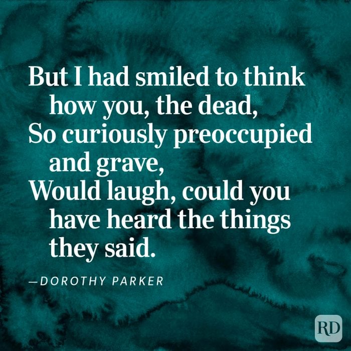 “Condolence” by Dorothy Parker