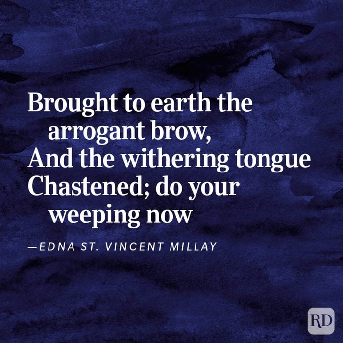 “Dirge” by Edna St. Vincent Millay