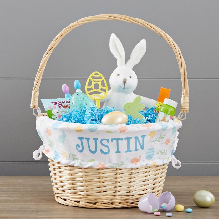 Easter Pattern Personalized Basket