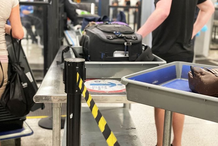 Checked In Luggage Goes Through Security Xray Line at TSA