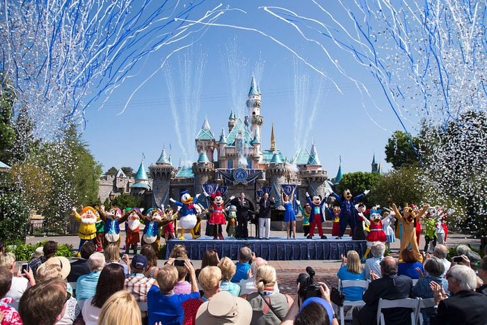 Mickey Mouse and friends celebrate the 60th Anniversary of Disneyland Park