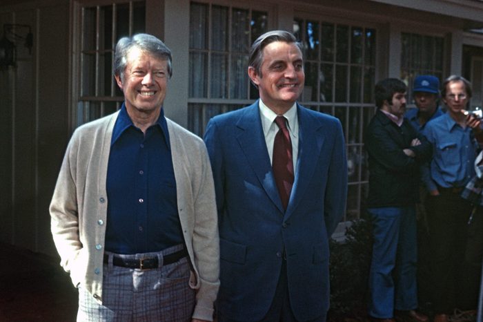 Carter & Mondale Before A Press Conference