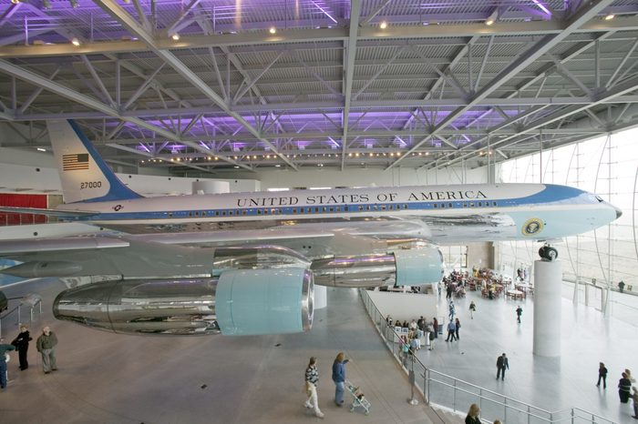 Inside the Air Force One Pavilion at the Ronald Reagan Presidential Library and Museum, Simi Valley, CA