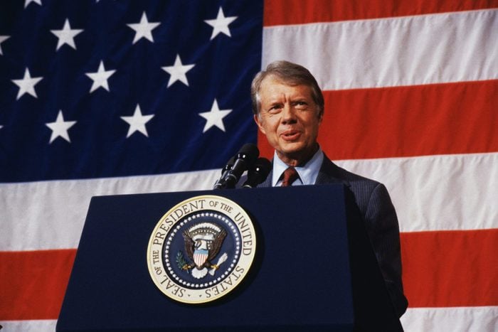 President Jimmy Carter Giving a Speech