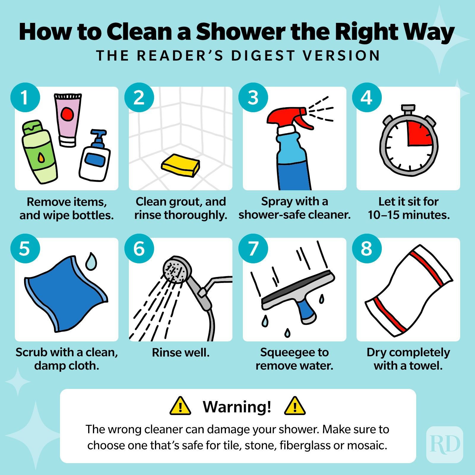 How to Clean a Shower the Right Way — Tile, Stone, Fiberglass