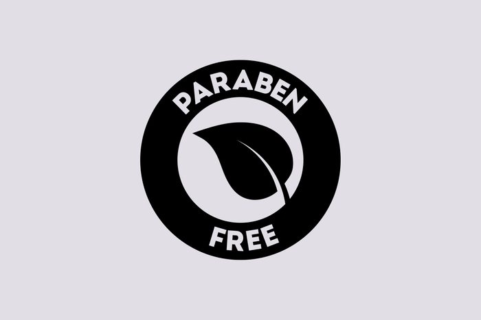 Makeup Symbols Leaf with the phrase paraben-free in a circle