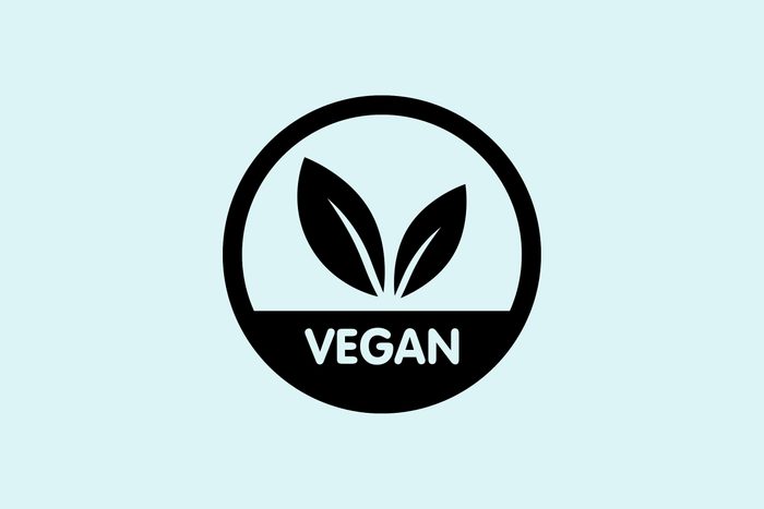 Makeup Symbols Leaf with the word vegan