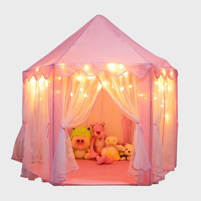 Orian Princess Castle Playhouse Tent With Led Star Lights Ecomm Via Amazon