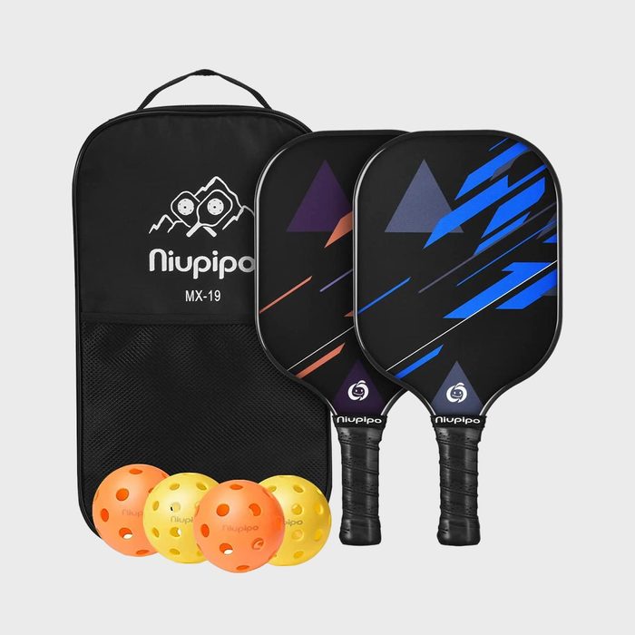 Pickleball Set With Two Usapa-tested Pickleball Paddles And Four Balls