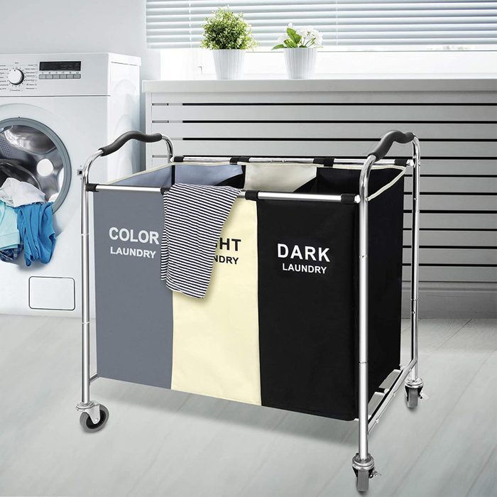 Clever Laundry Hamper Separates Your Darks, Lights and Colors