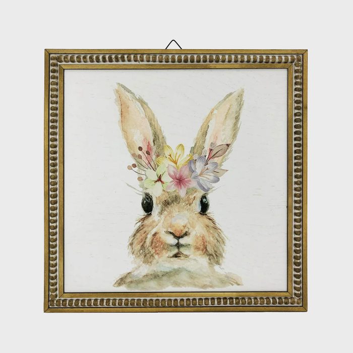 Square Bunny Face Hanging Wall Decor