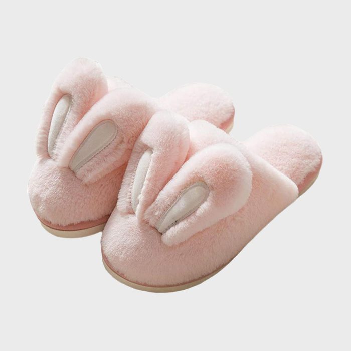 Rabbit Ear Plush Slippers