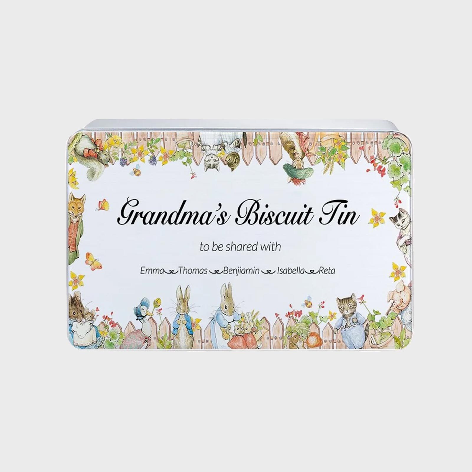 Personalized Easter Peter Rabbit Cookie Tin