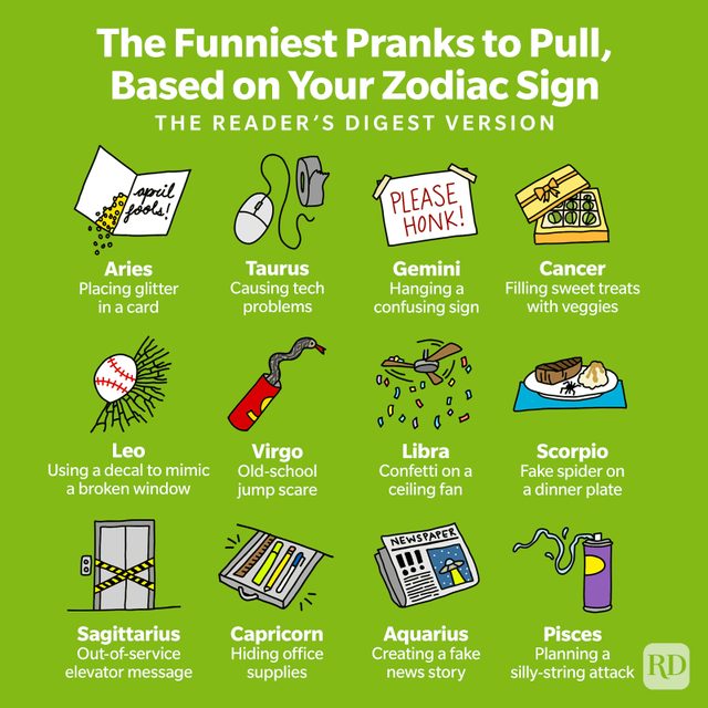 The Funniest Pranks To Pull Based On Your Zodiac Sign Infographic