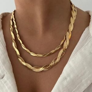 Thick Twisted Snake Chain Necklace