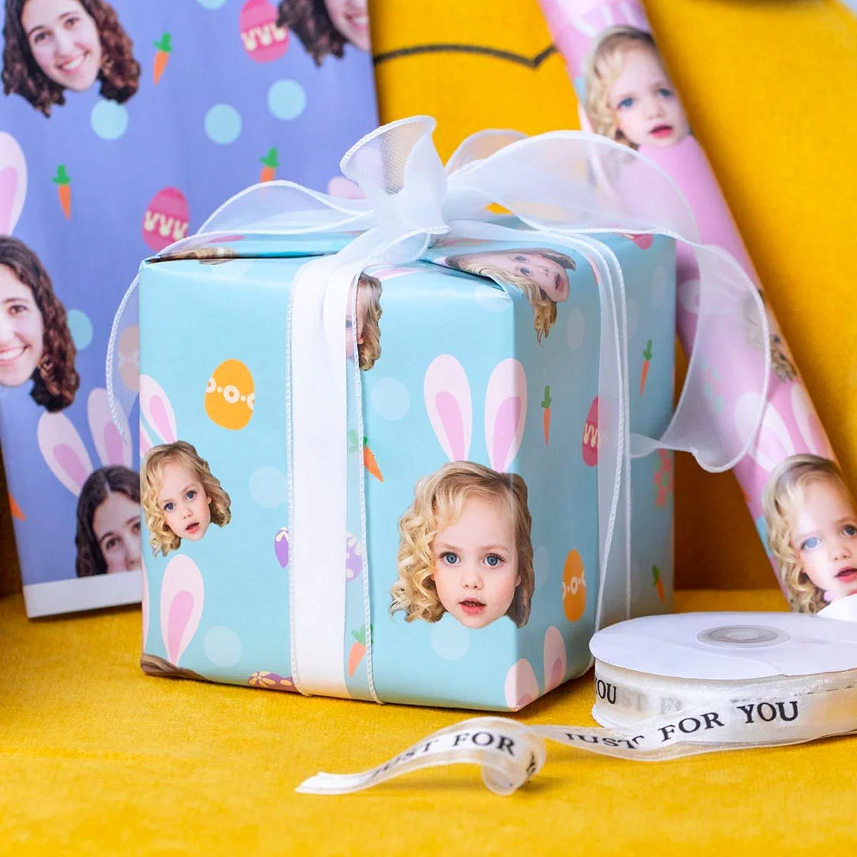 Personalized Photo Easter Gift Wrap 