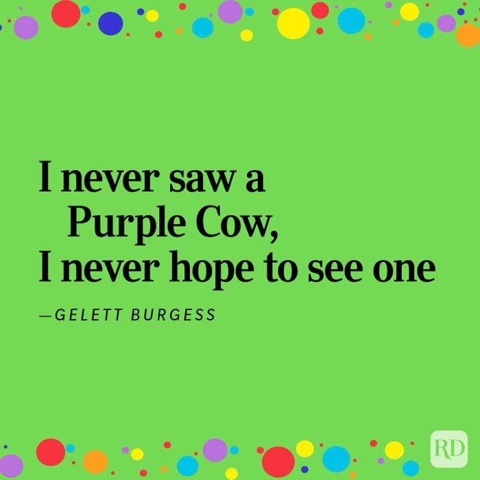 “The Purple Cow” by Gelett Burgess