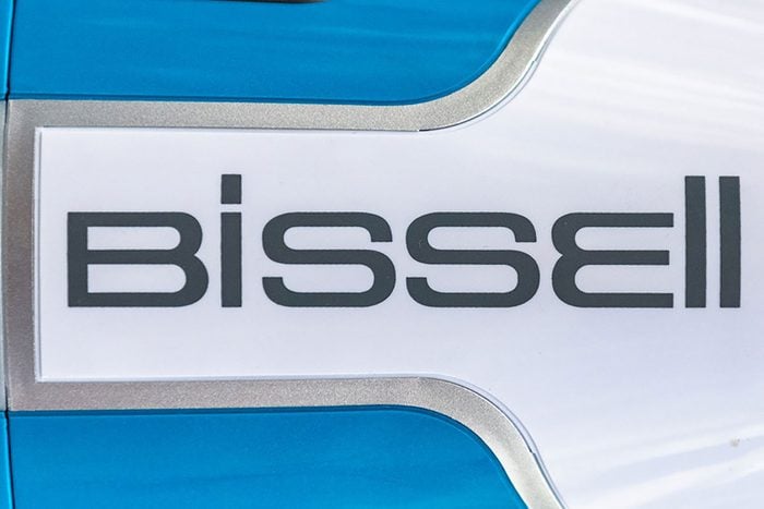 Bissell Brand Name Over A Vacuum Cleaner For Sale In A Store
