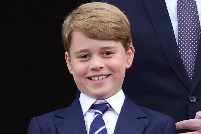 Prince George of Cambridge on the balcony of Buckingham Palace during the Platinum Jubilee Pageant on June 05, 2022 in London, England. The Platinum Jubilee of Elizabeth II is being celebrated from June 2 to June 5, 2022, in the UK and Commonwealth to mark the 70th anniversary of the accession of Queen Elizabeth II