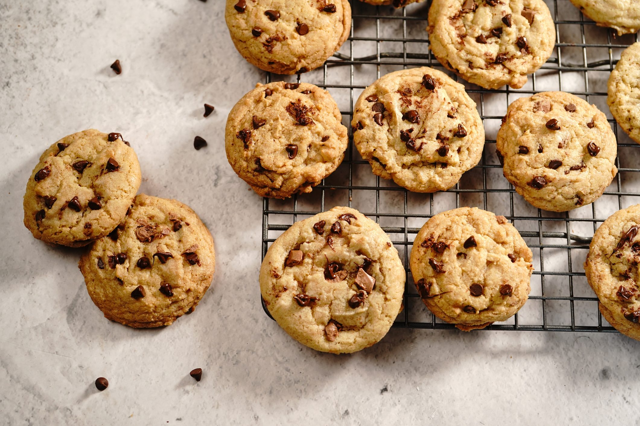 Homemade chewy chocolate chip cookies
