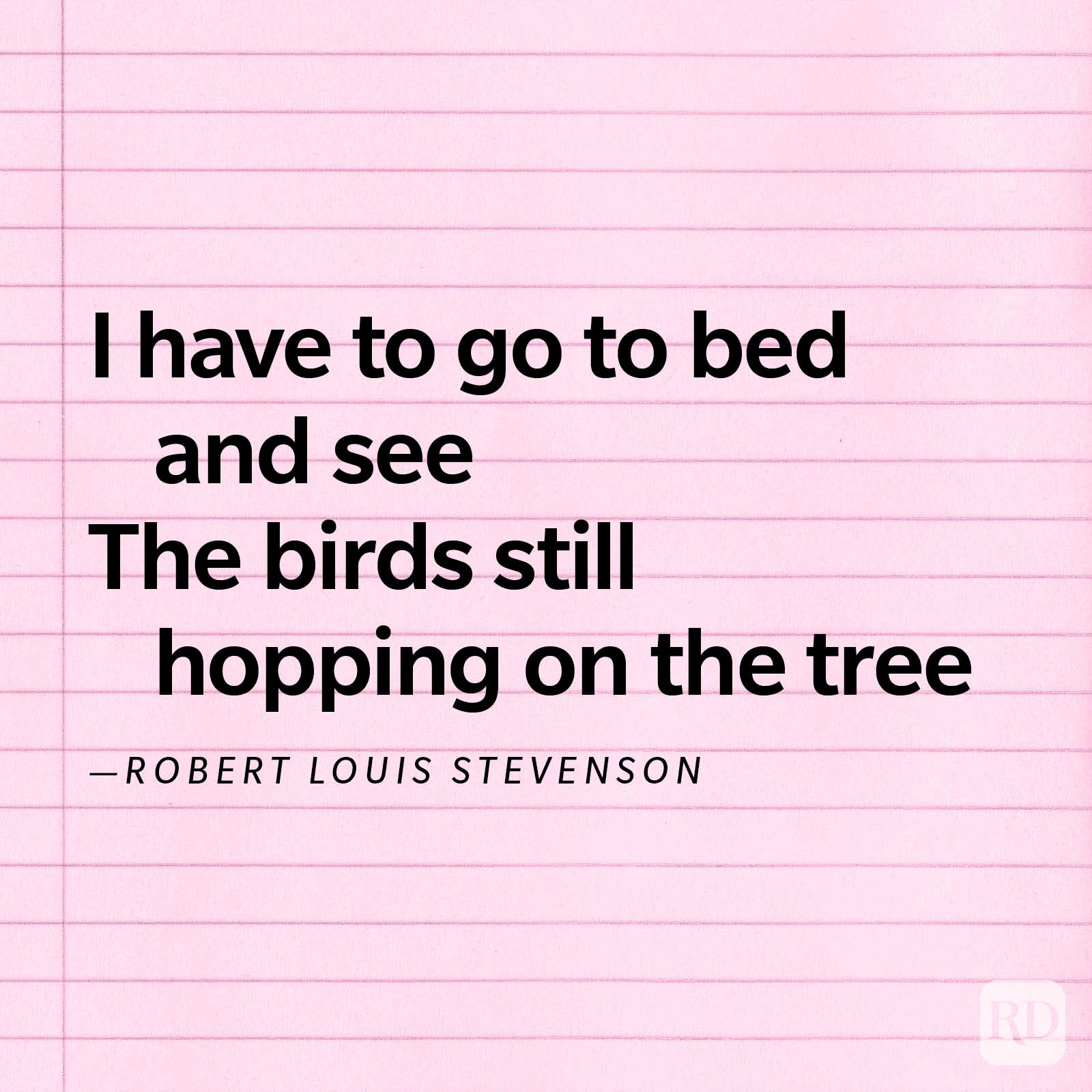 "Bed in Summer" by Robert Louis Stevenson