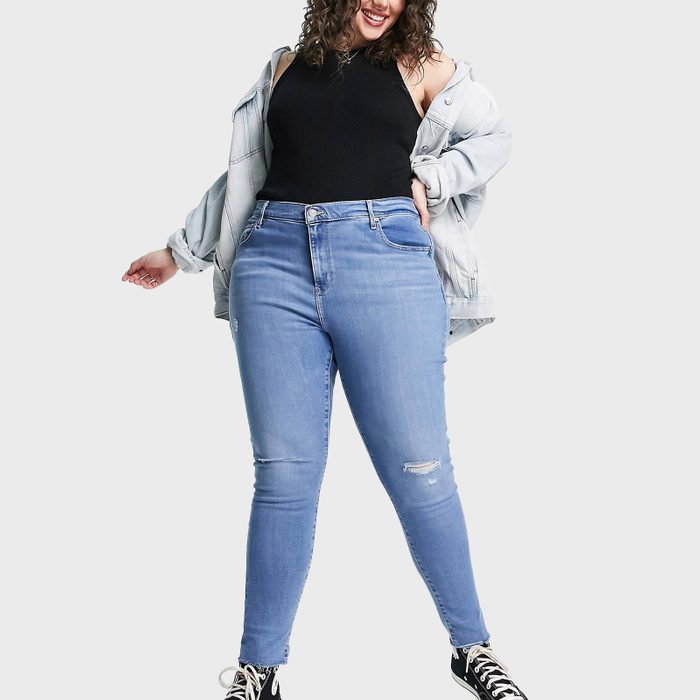 Rd Ecomm Levi's Plus 721 High Rise Skinny Jeans In Mid Wash Blue Via Asos.com