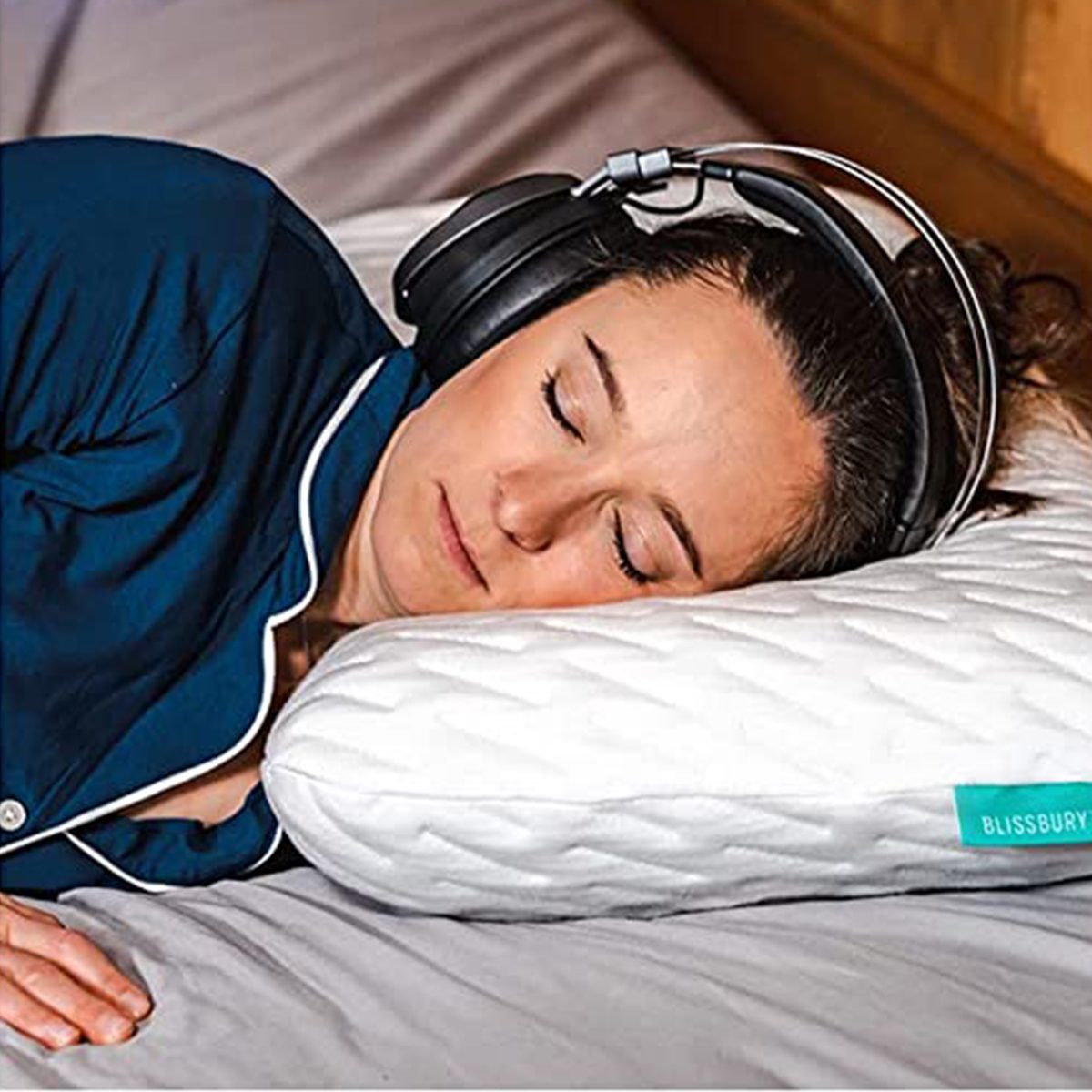s Genius Ear Pillow Has Cutouts to Be a Side Sleeper's Dream