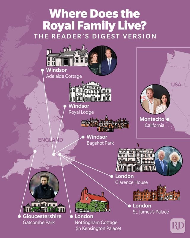 Where Does The Royal Family Live Infographic