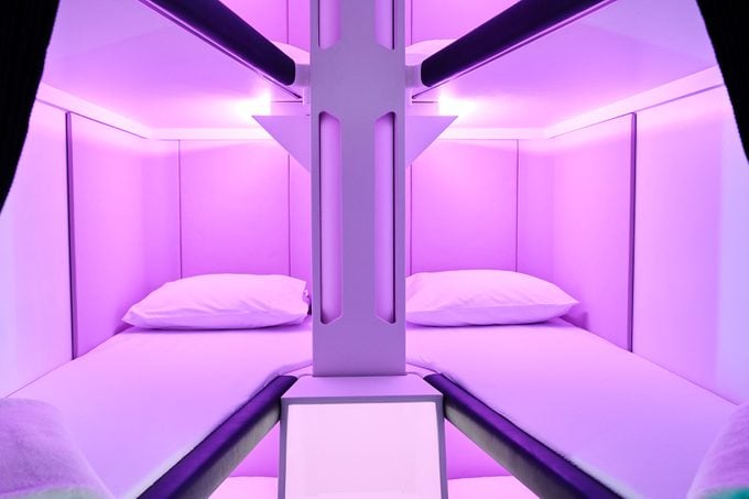 Empty Skynest Pods Bunk Beds In The Sky Courtesy Air New Zealand