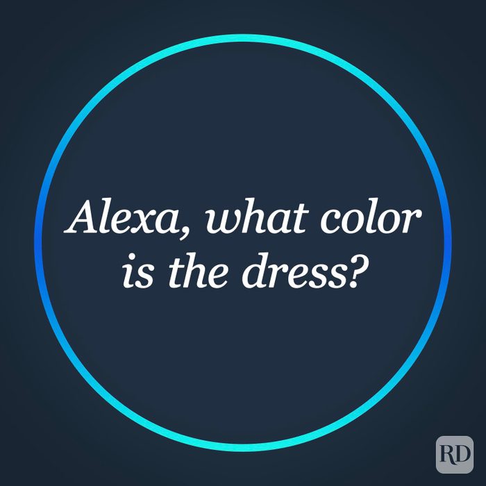 Alexa, what color is the dress?
