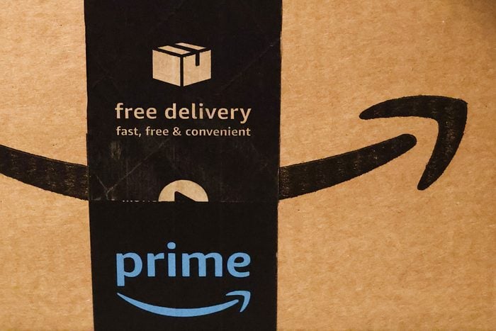 Detail Shot of Amazon Prime Delivery Package
