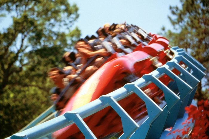 Roller Coaster at the Williamsburg Virginia Busch Gardens Circa 2001