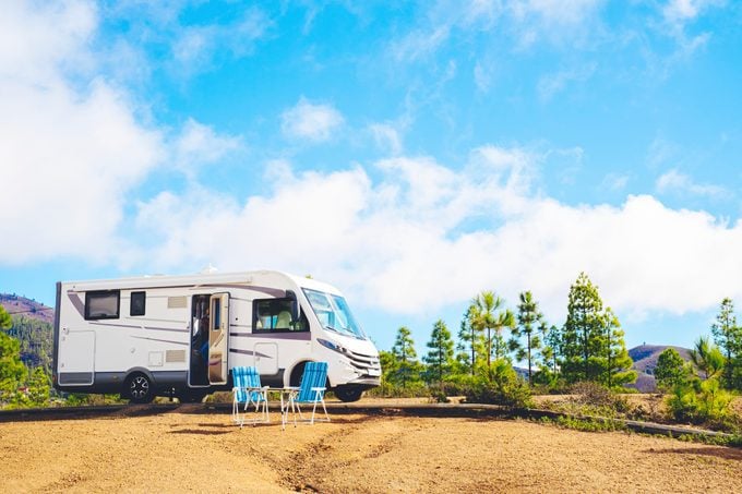 rv parked for free camping