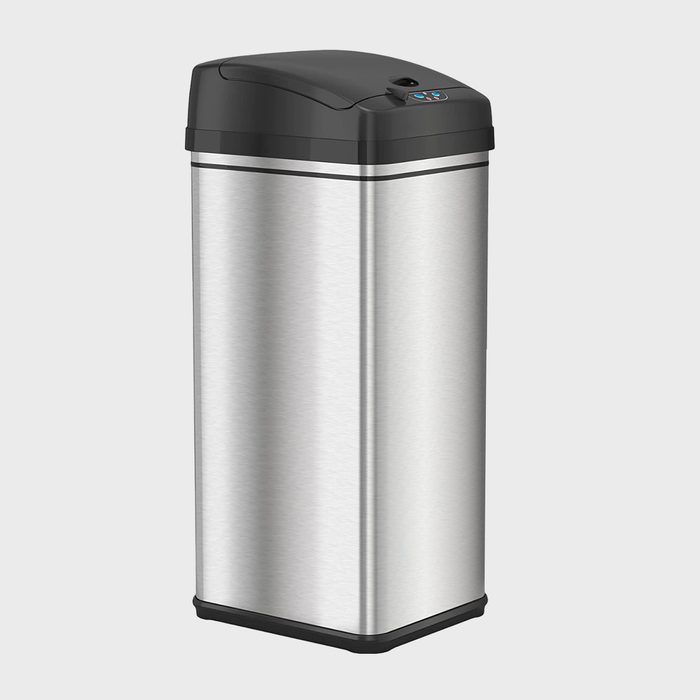 Itouchless Automatic Trash Can With Odor Absorbing Filter And Lid Lock