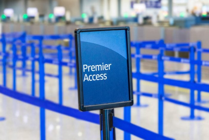 A Sign For Premier Access At Airport