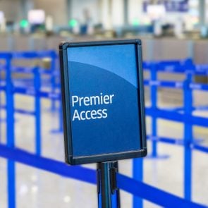 A Sign For Premier Access At Airport
