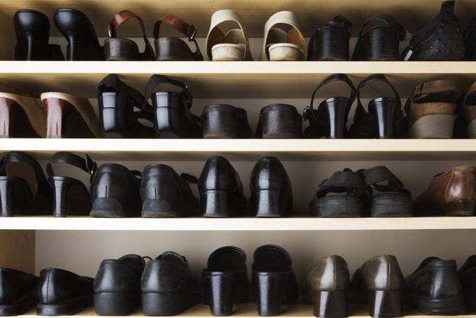 Shoes Closet Organization with Rack Shelf Storage Compartment