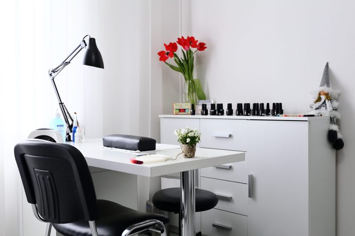 Working space for manicure with chear