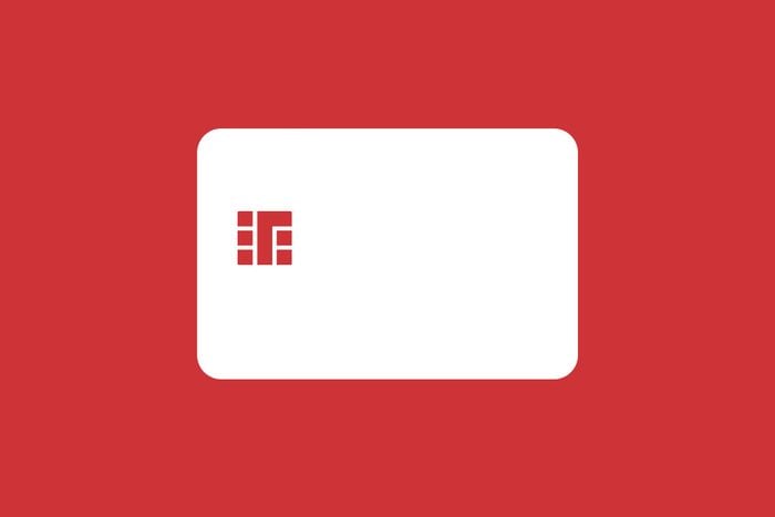 credit card on a red background