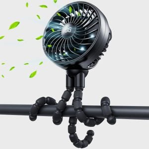 Gusgu Stroller Fan With Flexible Tripod Clip On