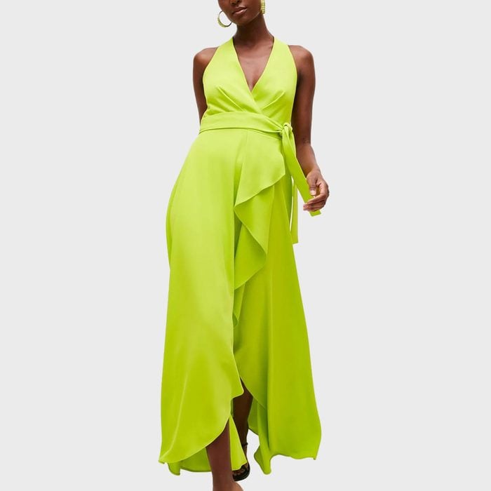  Karen Miller Waterfall Dress Lime Green
