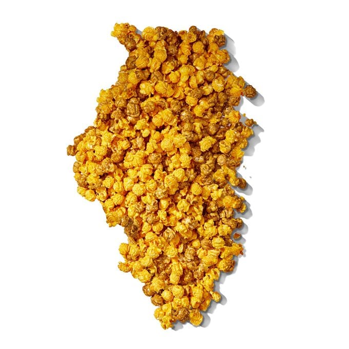 Popcorn in the shape of Illinois