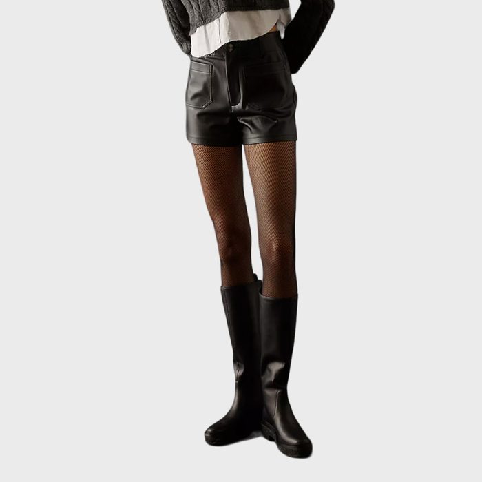 The Colette Faux Leather Shorts By Maeve