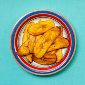 Fried Slices Of Ripe Plantains On A Plate